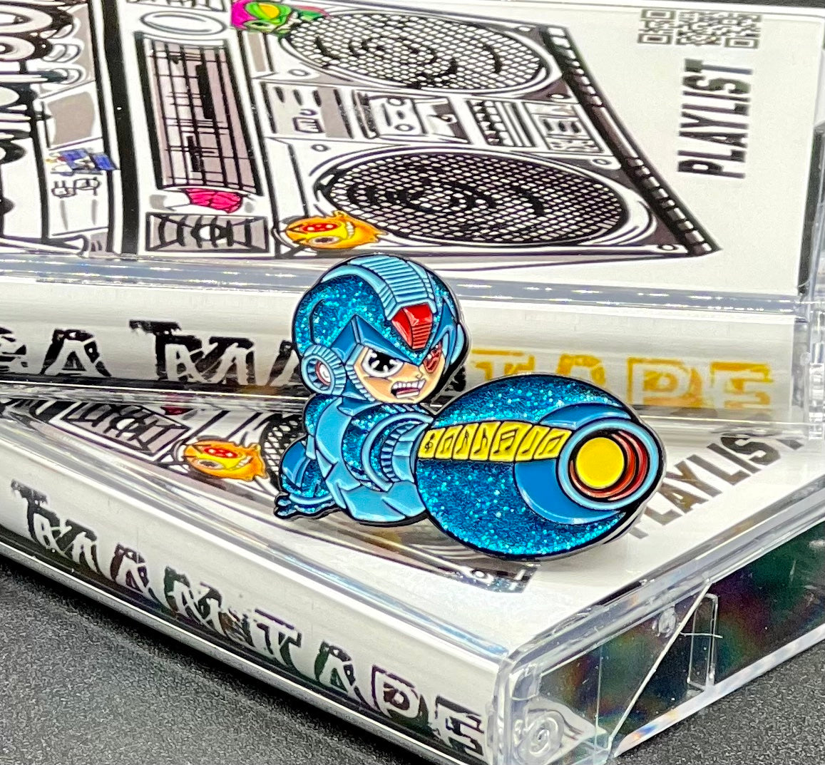 Mega Man Tape (enamel pin and print bundle)